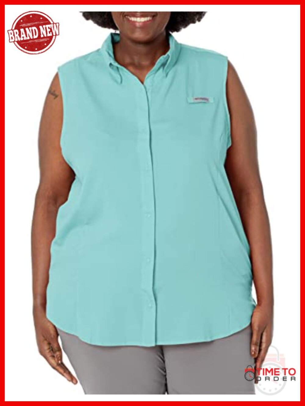 Sleeveless Performance Fishing Tank Top with UPF Sun Protection